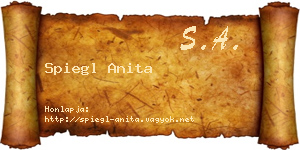 Spiegl Anita névjegykártya