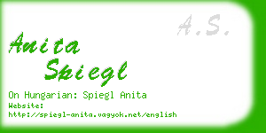 anita spiegl business card